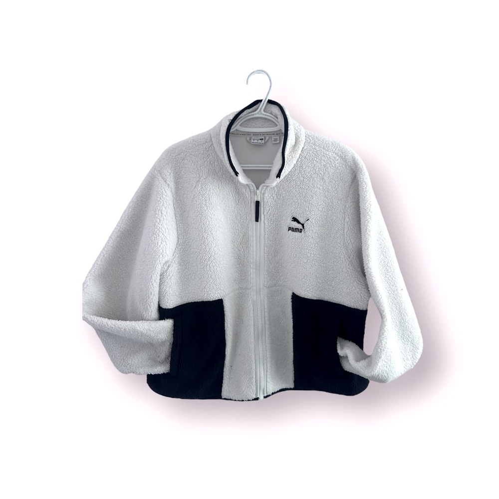 WOMEN PUMA CLSX Sherpa Track Jacket Ivory Glow (531604 73)